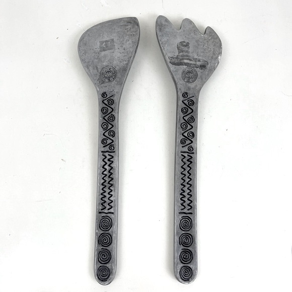 Wilton Armetale Reggae Pewter Serving Fork & Spoon - Picture 13 of 16